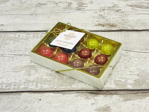 The Ambassadors Collection box of 12 chocolates by Xocolate